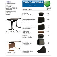 Filzeinlage 105 Eco selbstklebend für Filzgleiter für Schülerstuhl Fußkappe 103 Eco 11,5 x 39,5 x 5,5