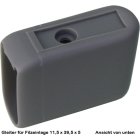 Plastic glides - glidecap for feltglider 104-38x20