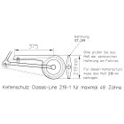 Classic Line Fahrrad Kettenschutz Silber  219-1-Schutzblech 219mm für 44-46-48 Zähne 1-fach Kettenblatt