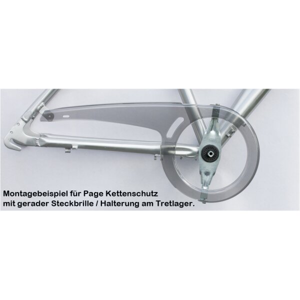 Fahrrad Kettenschutz für Kettenschaltung Page 230 mm ATB-MTB-Trekking E Bike Fischer Prophete * Transparent B-Ware