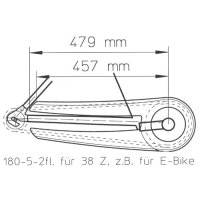 Fahrrad Kettenschutz Ergo-Line 180-5-2fl bis 36-38...