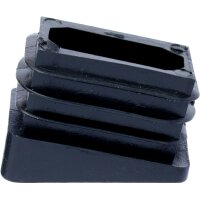 Schräger Fußstopfen S270 eckig | Stuhlstopfen für Stahlrohrstühle |Möbel Gleiter rechteckig für Gartenstühle-Relaxstühle 40x20