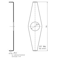 Steckbrille 194mm bis 42 Zähne 1-fach Kettenblatt |...