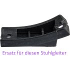 2x Alternativ-Stuhlgleiter mit Filz 205-402-25 Filzgleiter für Freischwinger Stahlrohrstühle Höffner XXXL Lutz Stühle Schwarz