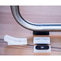 2x Alternativ-Stuhlgleiter mit Filz 205-402-25 Filzgleiter für Freischwinger Stahlrohrstühle Höffner XXXL Lutz Stühle Farblos
