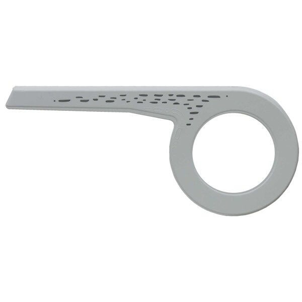 Classic Line Fahrrad Kettenschutz Weiß 219-1-Dekaform Schutzblech 219 mm für 44-46-48 Zähne 1-fach Kettenblatt Dekor Silber