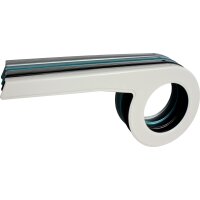 Classic Line Fahrrad Kettenschutz Weiß 219-1-Dekaform Schutzblech 219 mm für 44-46-48 Zähne 1-fach Kettenblatt Dekor Silber