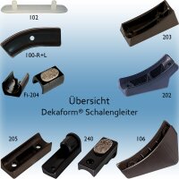 Filzgleiter Schalengleiter Fi-205-6030 Kunststoff...