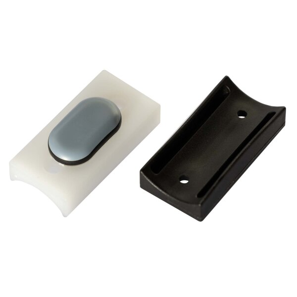 PTFE Schalengleiter PT-205-6030 eckig - Kunststoff Möbelgleiter | Teflongleiter zum Schrauben für Rundrohr Schulmöbel - Schultisch