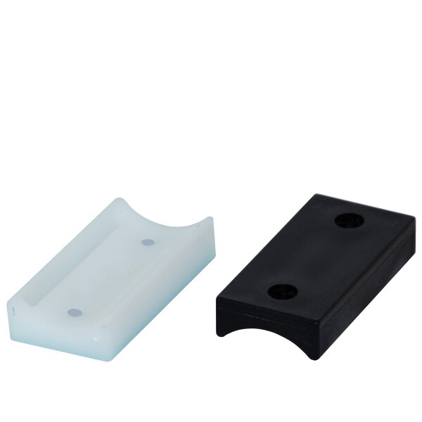 Schalengleiter 205-6030 Kunststoff Gleiter | Möbel Gleitkufe zum Schrauben für Stahlrohrmöbel Tische Schulmöbel Farblos-Natur-D 40-BA40