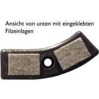 Bogengleiter 100R70 Kunststoff Stuhlgleiter | Schalengleiter für Schulstuhl mit Rohr 38x20 Radius 70 Rechts-Schwarz
