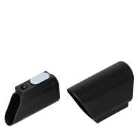 PTFE Teflongleiter PT-T404 Gleitkappe oval | Winkelgleiter Fußkappe mit Trittschutz für Schulmöbel - Schulstuhl mit Ovalrohr 40x20