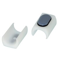 Farbloser dezenter PTFE Klemmschalengleiter ohne Zapfen...