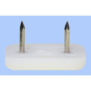 Möbelgleiter für Holzmöbel K210 Gleiter rechteckig mit Stift zum Nageln - Nagelgleiter mit Kunststoff Gleitfläche