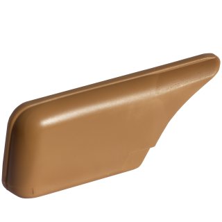 Kunststoff Fußkappe oval T-103 Beigebraun - Stuhlgleiter vorn | Tischgleiter mit Trittschutz für Schulmöbel