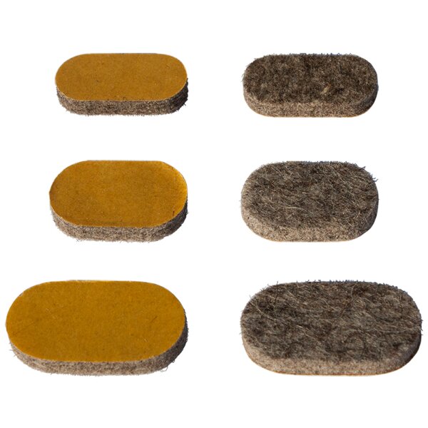 Filzgleiter 105-Fl-Ov selbstklebend oval | Möbel Ersatzteil Service für Holz und Stahlrohrstühle 32x15