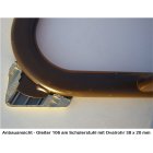 Kippschutz Kunststoff Gleiter 106 Schalengleiter hinten als Stuhlgleiter für Schulstuhl mit Ovalrohr 38x20 Natur-farblos