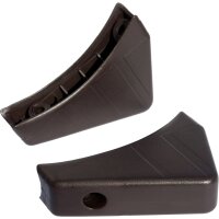 Kippschutz Kunststoff Gleiter 106 Schalengleiter hinten als Stuhlgleiter für Schulstuhl mit Ovalrohr 38x20 Natur-farblos