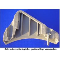 Kippschutz Kunststoff Gleiter 106 Schalengleiter hinten als Stuhlgleiter für Schulstuhl mit Ovalrohr 38x20 Natur-farblos