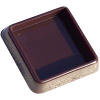 Brauner Möbel Untersetzer 602 Möbelgleiter für Holzmöbel auf Teppichboden Teppichgleiter quadratisch 60x60