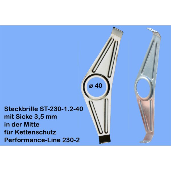 Steckbrille 230-40 bis 48 Zähne oder 42 Zähne Kettenblatt mit Kettenblattring Sonderanfertigung Tretlager 40 mm fuer Fahrrad Kettenschutz bei Kettenschaltung