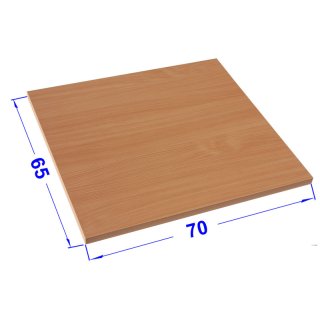 Tischplatte 70x65 cm für Einsitzer Schultisch ASS Casala Flötotto Buche-Natur Kunststoff-Kante
