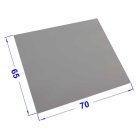 Tischplatte 70x65 cm f&uuml;r B&uuml;ro Tisch Einsitzer Schultisch Kunststoff-Kante - hell grau