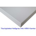 Tischplatte 70x65 cm f&uuml;r B&uuml;ro Tisch Einsitzer Schultisch Kunststoff-Kante - hell grau