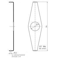 Steckbrille für Dekaform / Hebie Kettenschutz 194 mm...