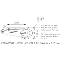 Fahrrad Kettenschutz Classic-Line 219-1 für 44-46-48 Zähne 1-fach Kettenblatt Old-braun