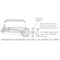 Fahrrad Kettenschutz Performance Line D160-EyB bis 33 Zähne für Easy Boarding Rad * 33 z