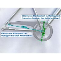 Fahrrad Kettenschutz für Kettenschaltung Page 219-230 mm ATB-MTB-Trekking Bike Active NSU Prophete Senator 42-48 Zähne 3-fach Kettenblatt 230 mm-Neu