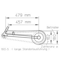 Fahrrad Kettenschutz Dekaform 180-5 für City Bike Extra lang Ergo-Line bis 36-38 Zähne 1-fach Kettenblatt Matt-Schwarz