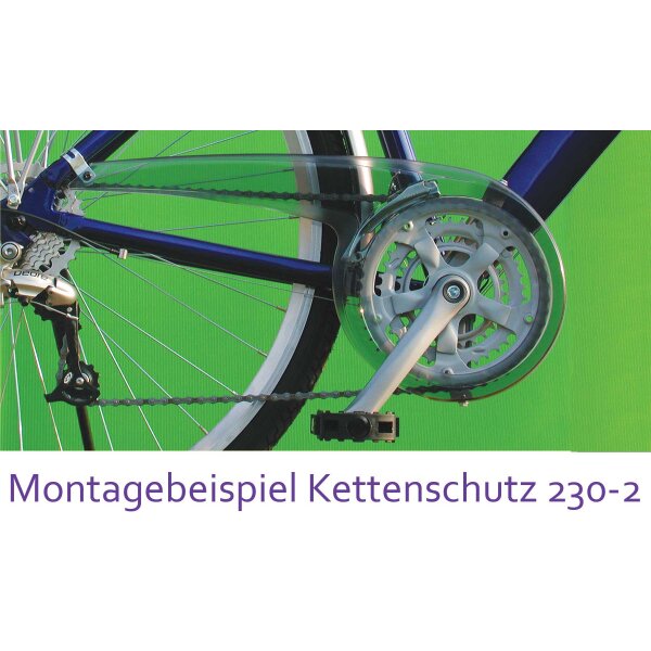 Fahrrad Kettenschutz Performance Line D-230-2de bei 44-46-48 Z Kettenblatt  | ATB MTB Trekking Bike Kettenschaltung Topas-Transparent