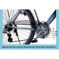 Fahrrad Kettenschutz Performance Line D-230-2de bei 44-46-48 Z Kettenblatt  | ATB MTB Trekking Bike Kettenschaltung Weiß