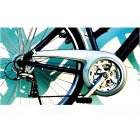 Fahrrad Kettenschutz Performance Line 230-2 für 44-46-48 Zähne ATB MTB Kettenschaltung Blau-transparent