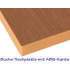 Tischplatte f&uuml;r B&uuml;ro Tisch Home Office Schule Arbeitsplatte 130x50 cm * Buche-Natur mit ABS Kunststoff-Kante