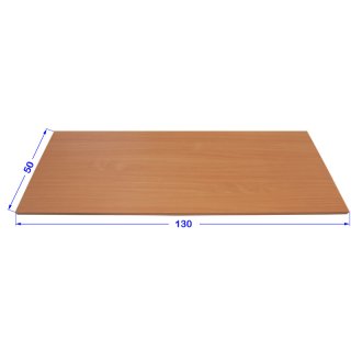 Tischplatte f&uuml;r B&uuml;ro Tisch Home Office Schule Arbeitsplatte 130x50 cm *Hellgrau mit ABS Kunststoff-Kante