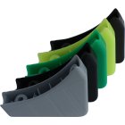 Kippschutz Kunststoff Gleiter 106 Schalengleiter hinten als Stuhlgleiter für Schulstuhl mit Ovalrohr 38x20