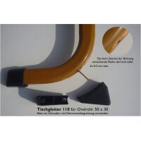 Tischgleiter hinten 110 Kunststoffgleiter für Schultisch mit flach oval Rohr 30x50 mm