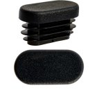 End cap - plug F101 push in feet for flat oval tube and plane base Black-