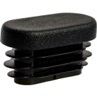 End cap - plug F101 push in feet for flat oval tube and plane base Black-