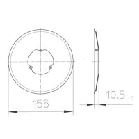 Speichenschutzscheibe 155 mm für ATB MTB Fahrrad Kettenschaltung Steckzahnkranz Kassetten 34 Zähne transparent